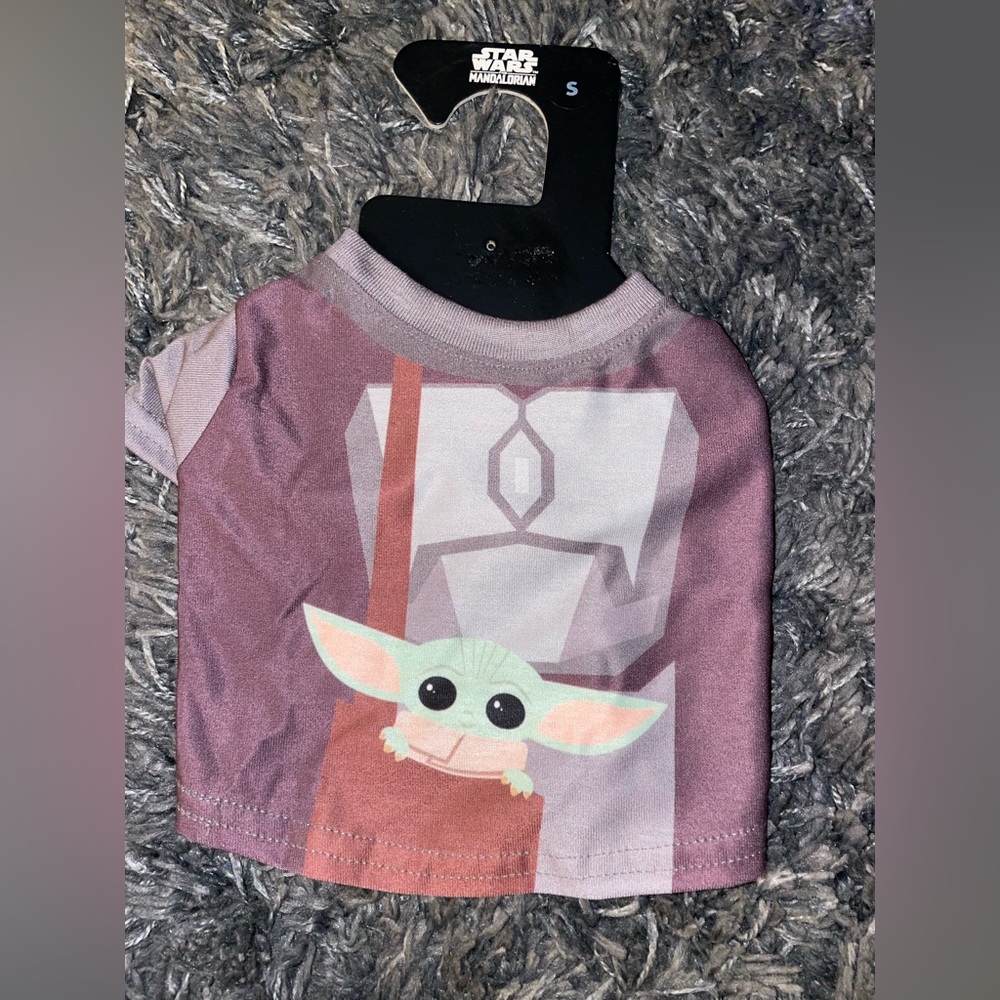Brand New With Tags Star Wars Baby Yoda Grogu Dog Puppy Pet T Tee Shirt Cute!